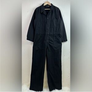 Big Bud Press Black Long Sleeve Jumpsuit Flight Suit Coveralls Size XL